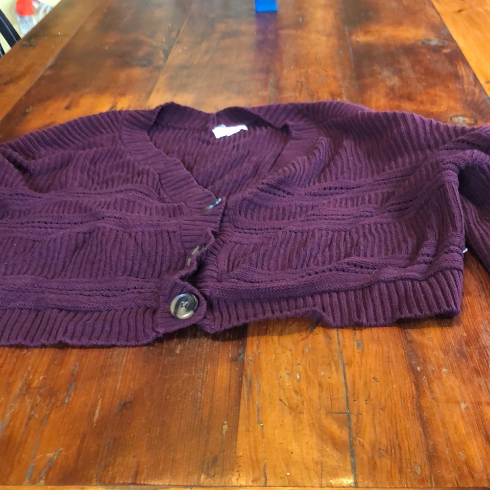 Aeropostale crop cardigan sweater